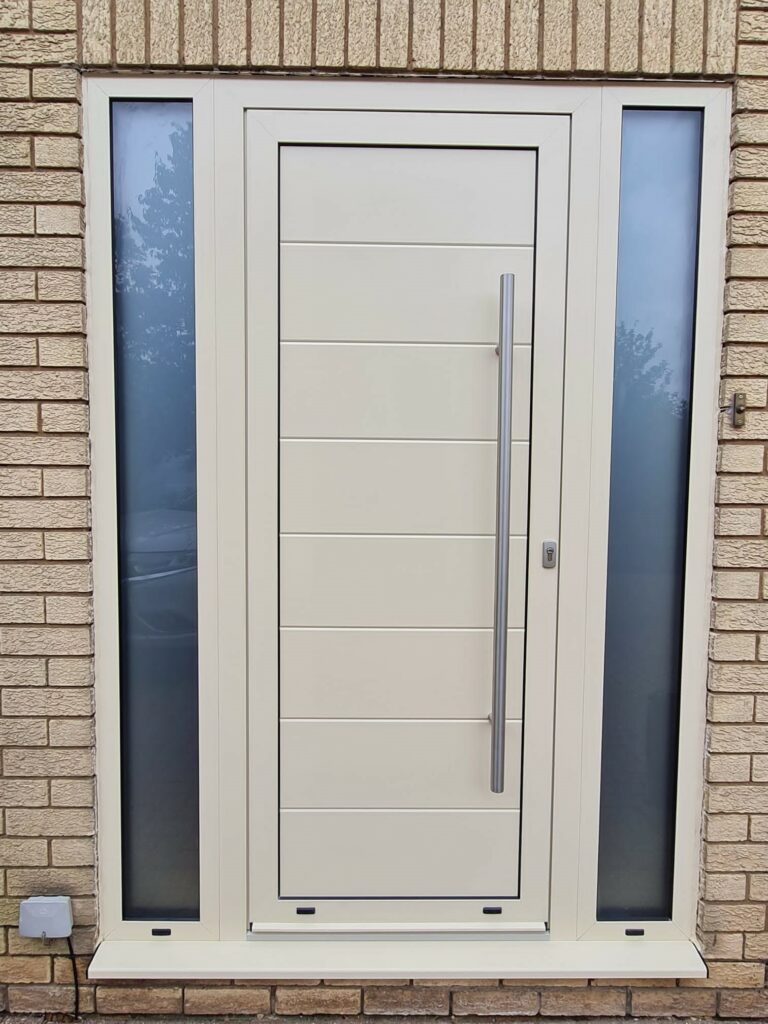 Dutemann front door in Lincolnshire house in a cream colour