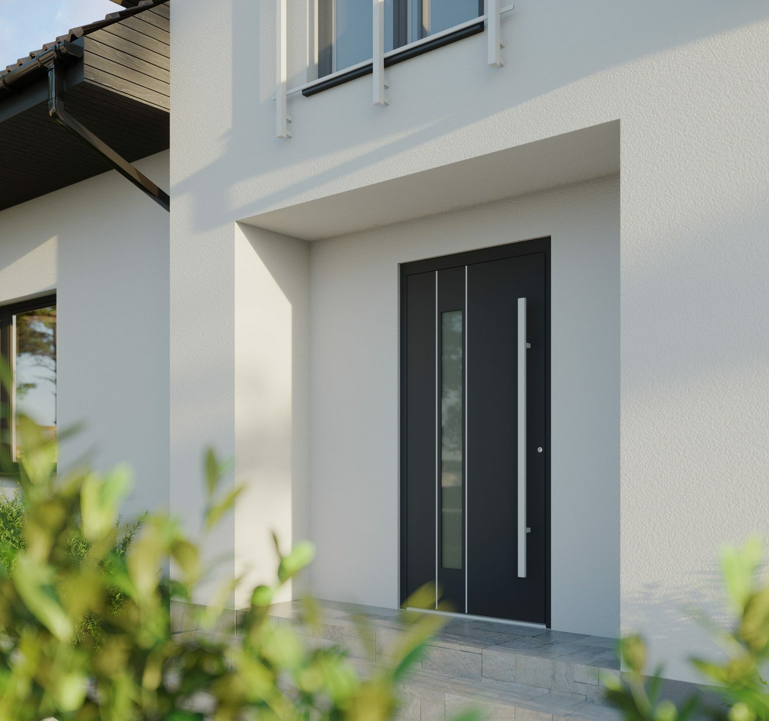 gerda front doors in a modern white-walled house